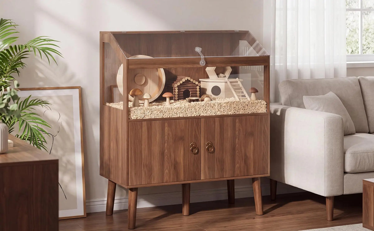 Large Small Animal Cage Wooden Storage Cabinet Enclosure