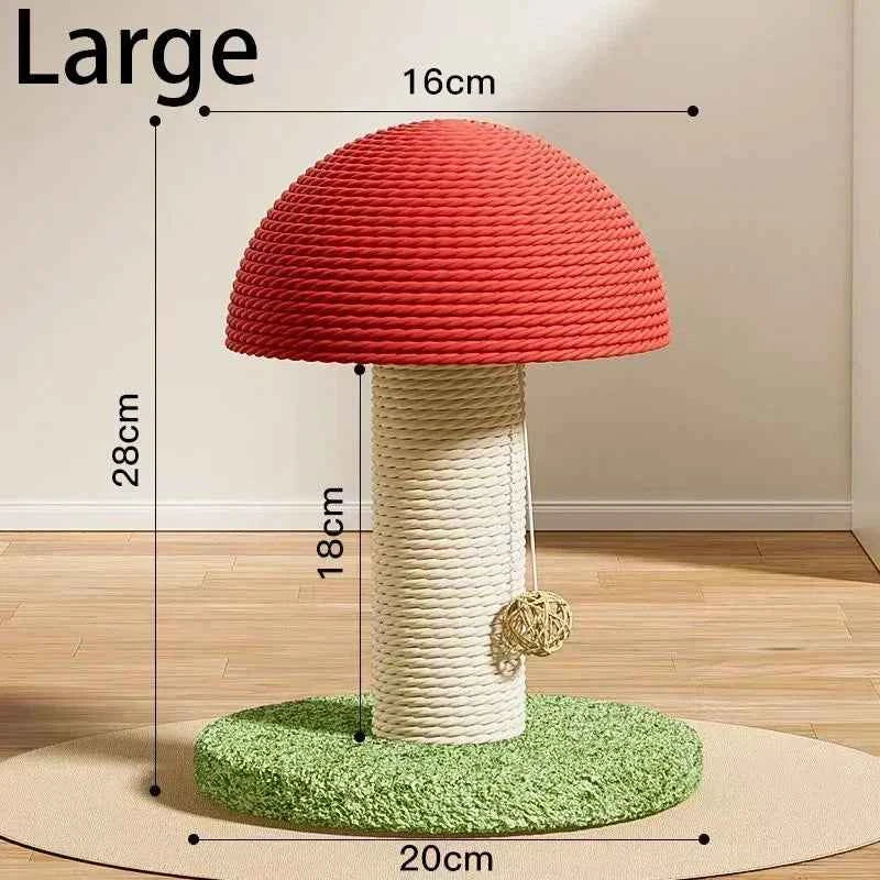 Cute Mushroom Cat Scratching Board – Sisal Claw Grinder Toy for Kittens & Furniture Protection