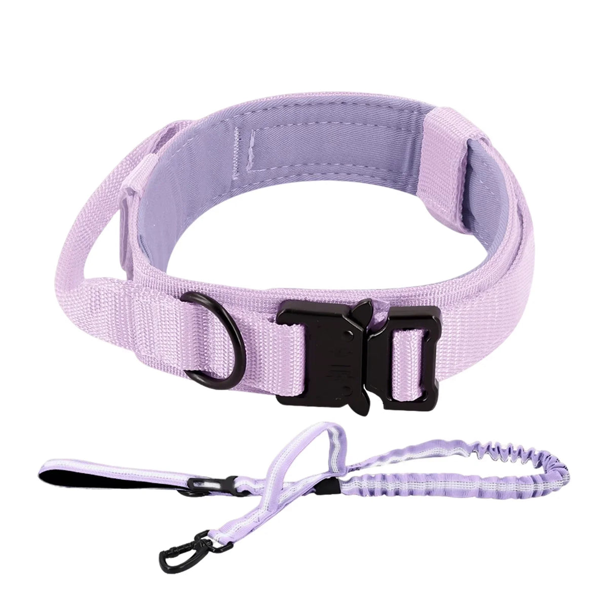 Adjustable Tactical Dog Collar & Leash Set with Control Handle for Small to Large Dogs