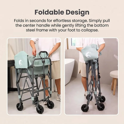 Portable Elevated Pet Bath & Grooming Rack with Breathable Mesh – Foldable & Washable