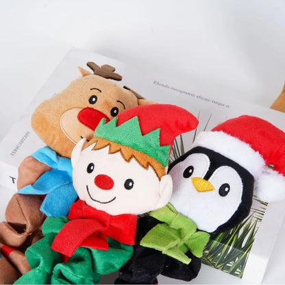 Christmas Elf Penguin Squeaky Dog Toy for Small & Medium Dogs and Puppies