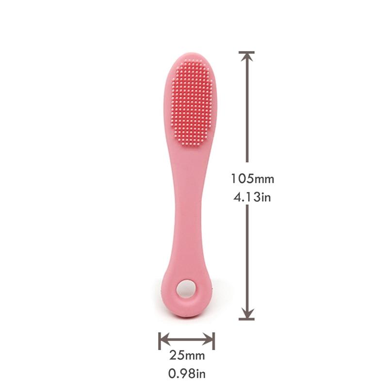 Soft Silicone Toothbrush with Long Handle for Dog, Cat Pet Dental , Tear Stains Brush