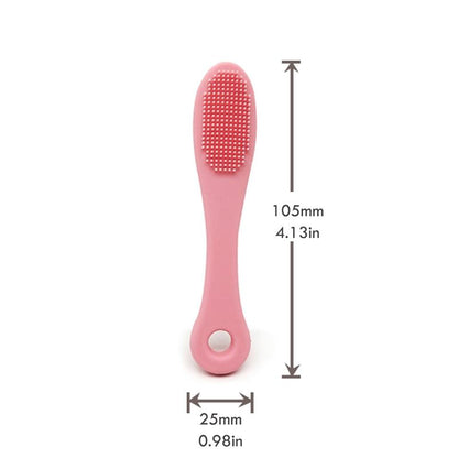 Soft Silicone Toothbrush with Long Handle for Dog, Cat Pet Dental , Tear Stains Brush