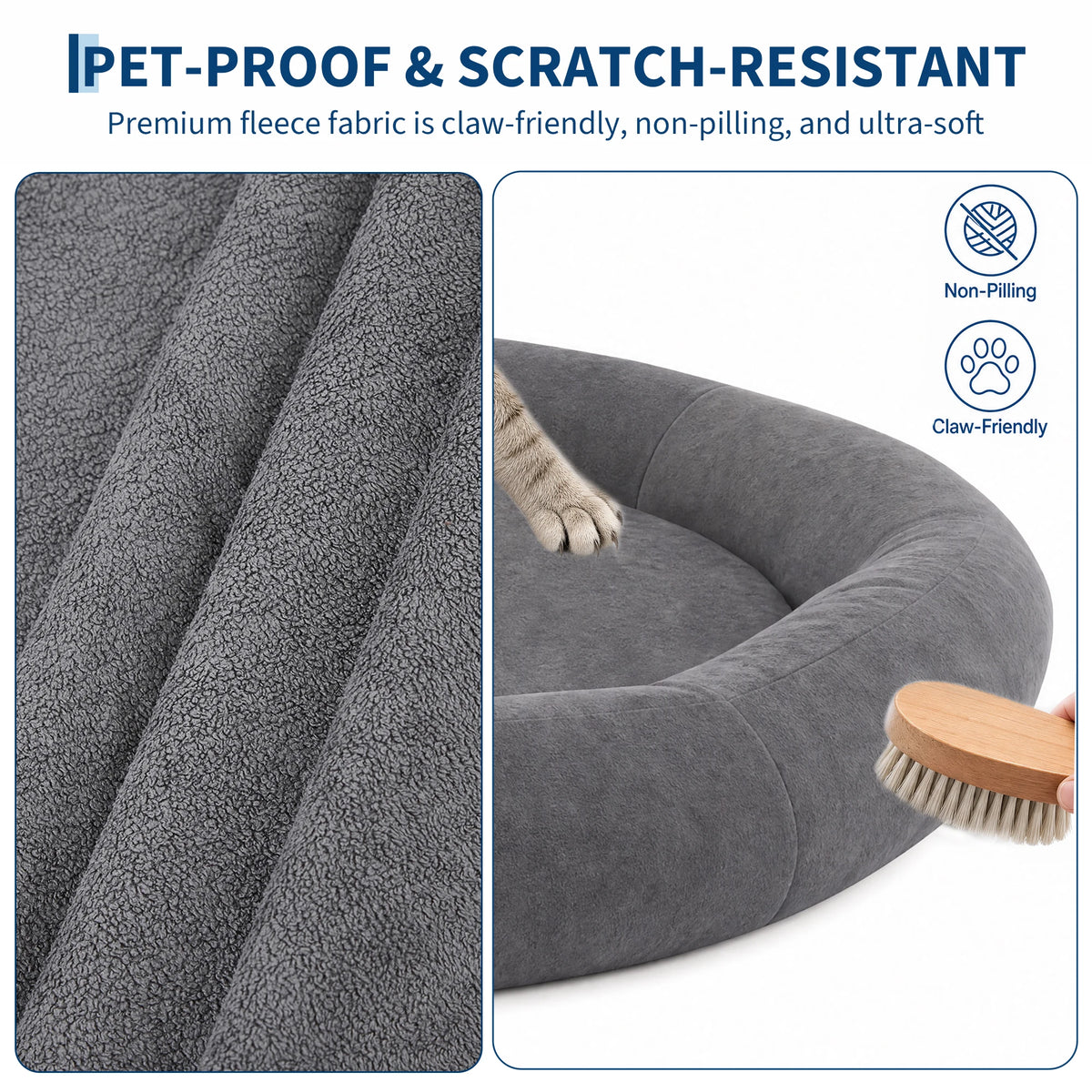 XXL Orthopedic Memory Foam Dog Bed with Thick Cushion & Supportive Bolsters for Large & Senior Dogs