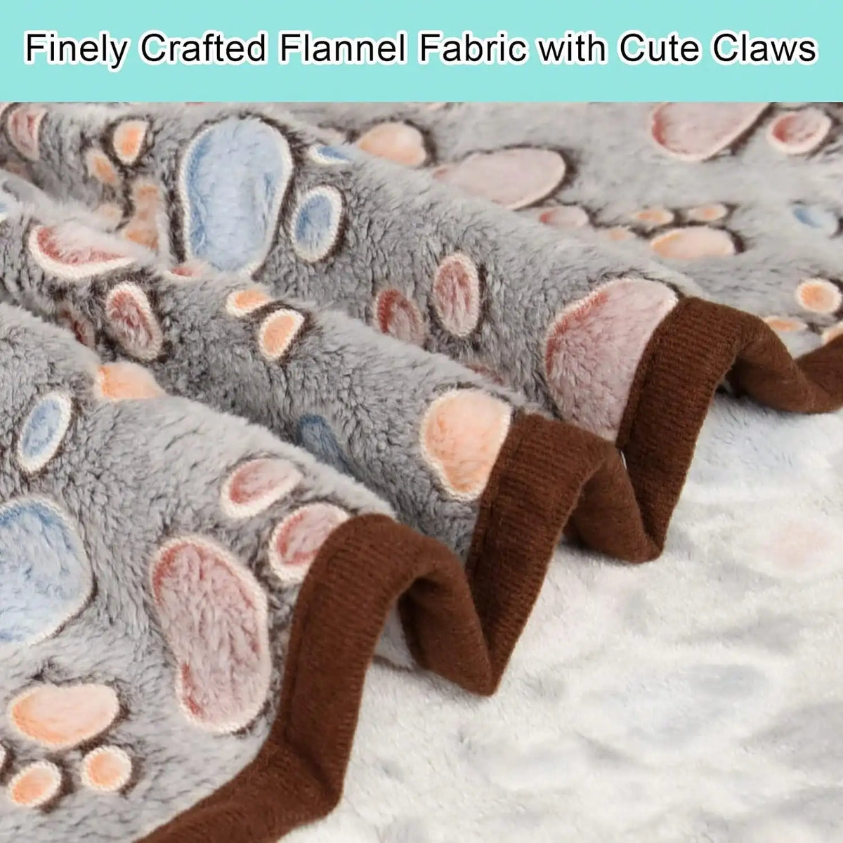 3-Pack Soft Plush Pet Blankets – Washable Paw Print Blankets for Medium & Large Dogs and Cats