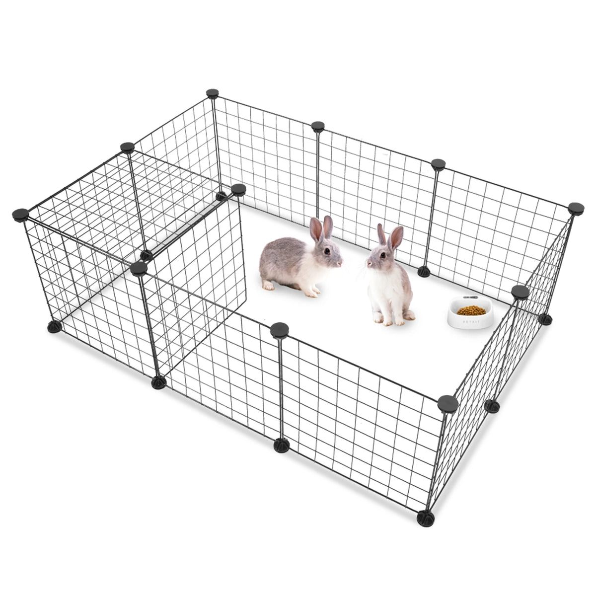 Portable Metal Wire Small Animal Playpen & Exercise Enclosure for Rabbits, Guinea Pigs & Small Pets