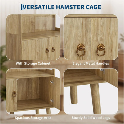 Large Small Animal Cage Wooden Storage Cabinet Enclosure