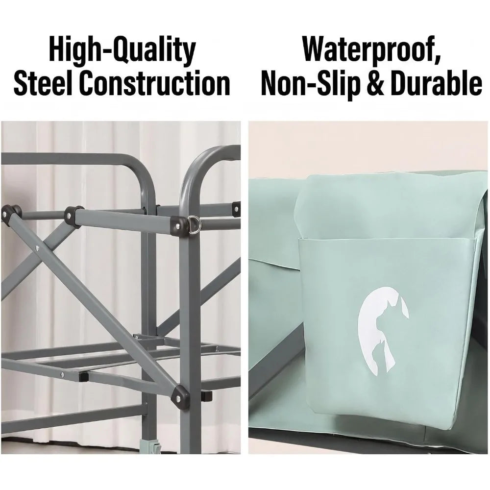 Portable Elevated Pet Bath & Grooming Rack with Breathable Mesh – Foldable & Washable