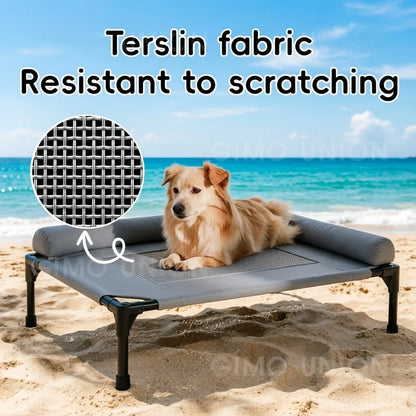 Elevated Dog Bed with Removable Washable Cover – Indoor & Outdoor Use for Medium & Large Dogs