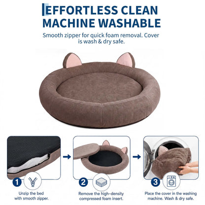XXL Orthopedic Memory Foam Dog Bed with Thick Cushion & Supportive Bolsters for Large & Senior Dogs