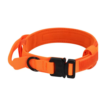 Adjustable Tactical Dog Collar & Leash Set with Control Handle for Small to Large Dogs