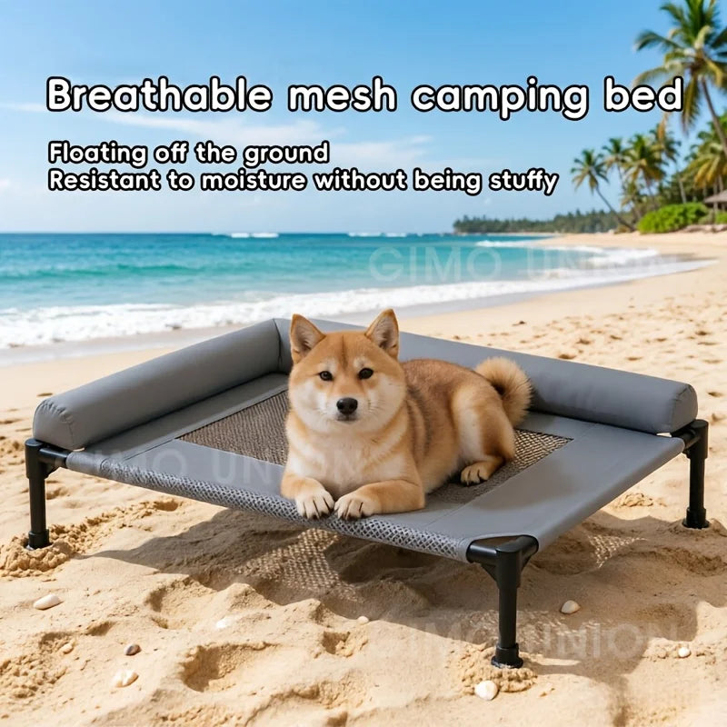 Elevated Dog Bed with Removable Washable Cover – Indoor & Outdoor Use for Medium & Large Dogs