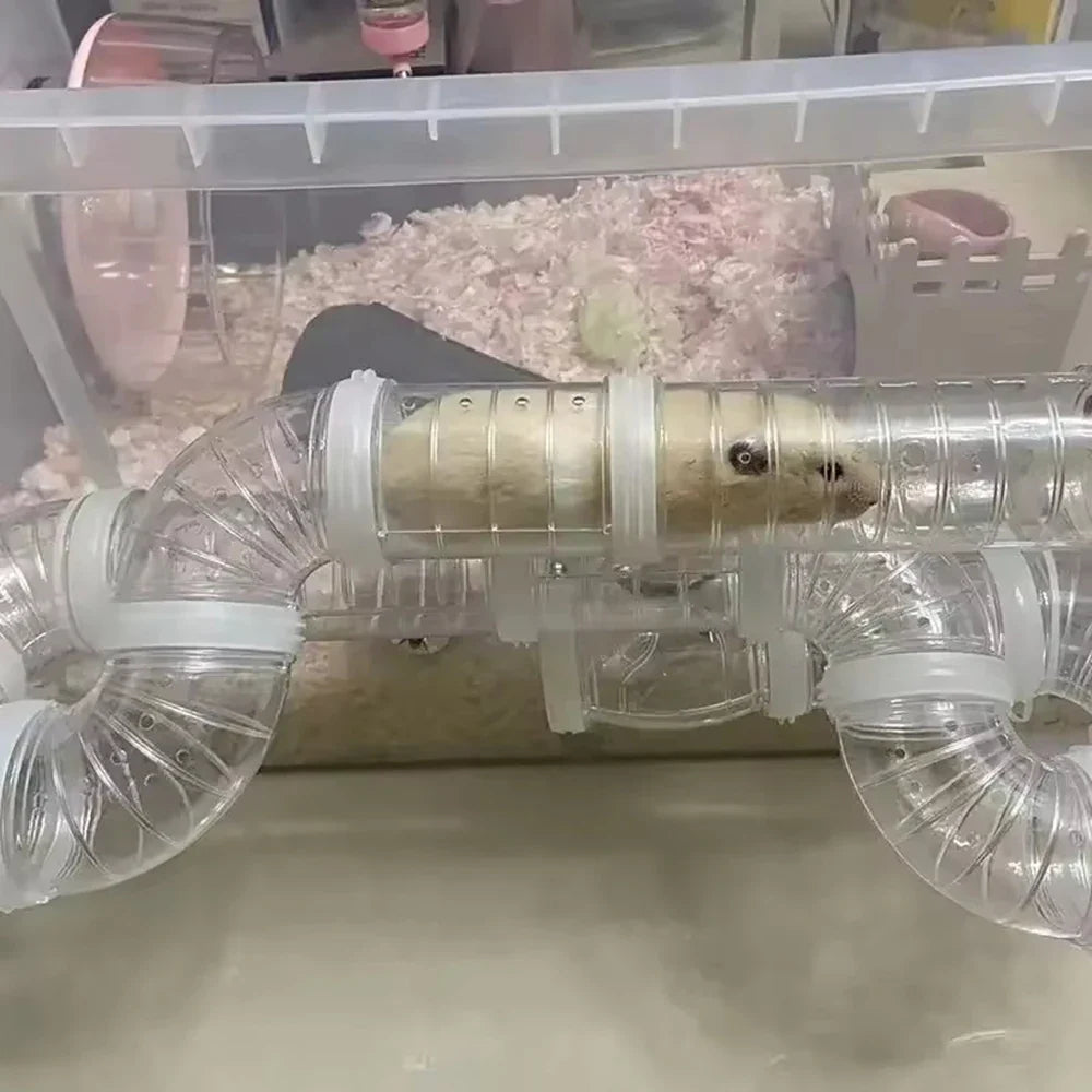 Hamster Cage Renovation External Pipeline Accessories, DIY Set Pipeline Tunnel Small Pet Supplies Toy