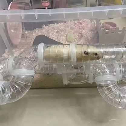 Hamster Cage Renovation External Pipeline Accessories, DIY Set Pipeline Tunnel Small Pet Supplies Toy