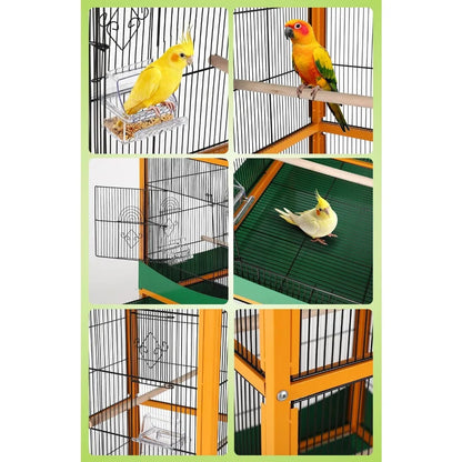 Garvee 66-Inch Extra-Large Bird Cage with Waterproof Roof & Removable Tray – Indoor/Outdoor Aviary