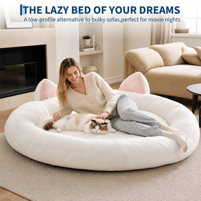 XXL Orthopedic Memory Foam Dog Bed with Thick Cushion & Supportive Bolsters for Large & Senior Dogs