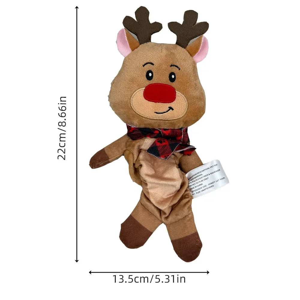 Christmas Elf Penguin Squeaky Dog Toy for Small & Medium Dogs and Puppies