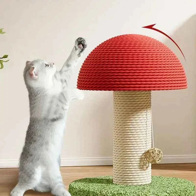 Cute Mushroom Cat Scratching Board – Sisal Claw Grinder Toy for Kittens & Furniture Protection