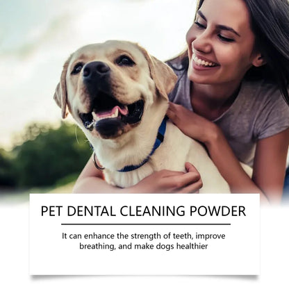Dog & Cat Dental Care Powder – Oral Hygiene Food Topper for Fresh Breath & Plaque Control