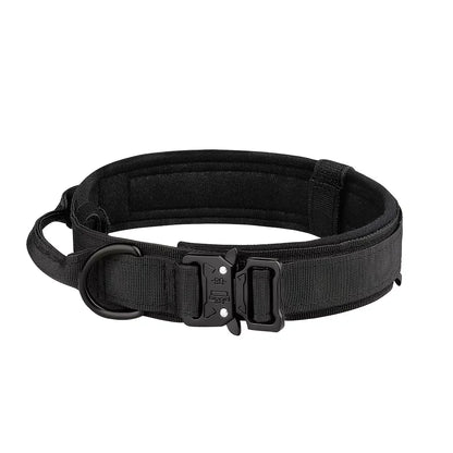Adjustable Tactical Dog Collar & Leash Set with Control Handle for Small to Large Dogs