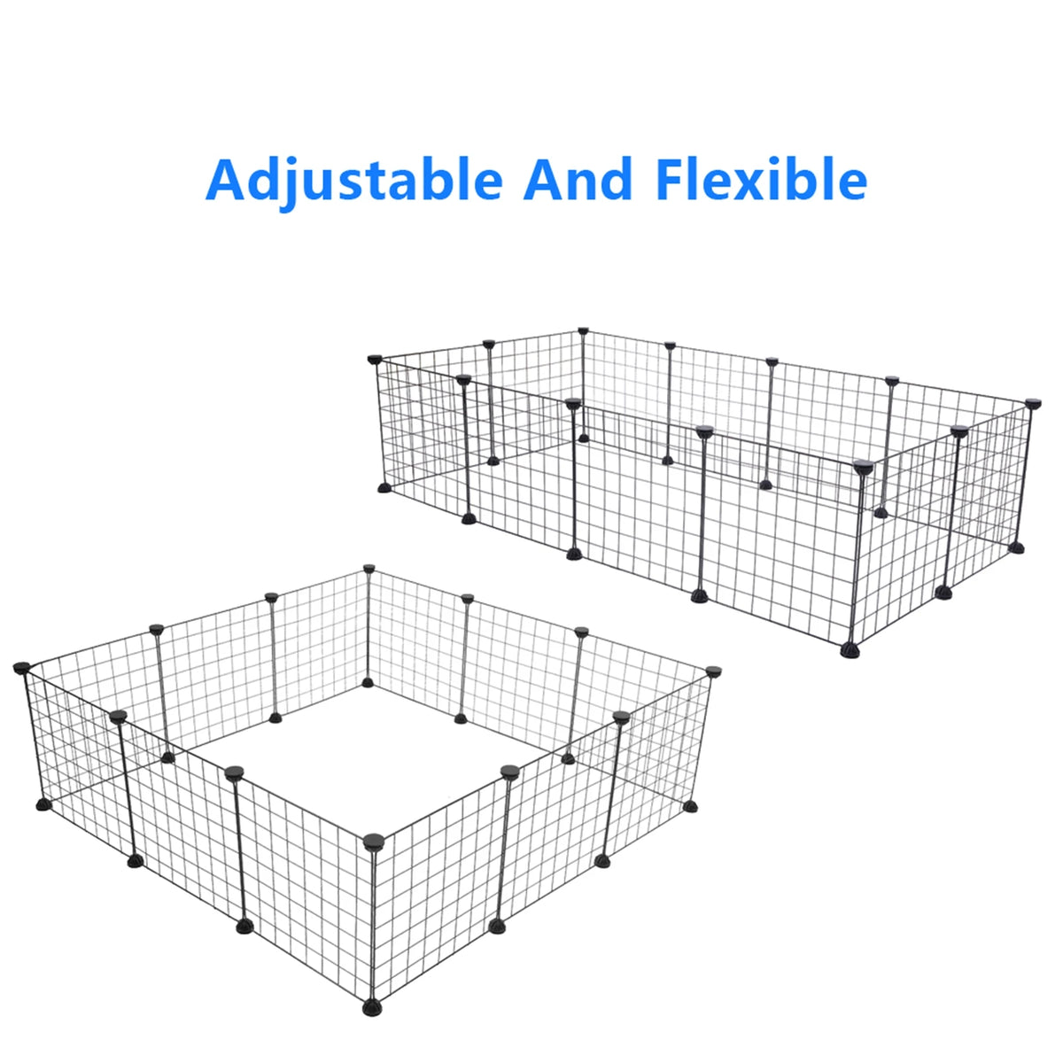Portable Metal Wire Small Animal Playpen & Exercise Enclosure for Rabbits, Guinea Pigs & Small Pets