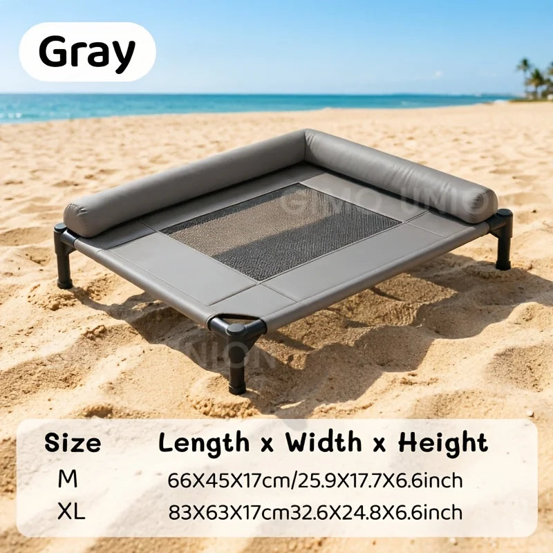 Elevated Dog Bed with Removable Washable Cover – Indoor & Outdoor Use for Medium & Large Dogs