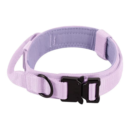 Adjustable Tactical Dog Collar & Leash Set with Control Handle for Small to Large Dogs