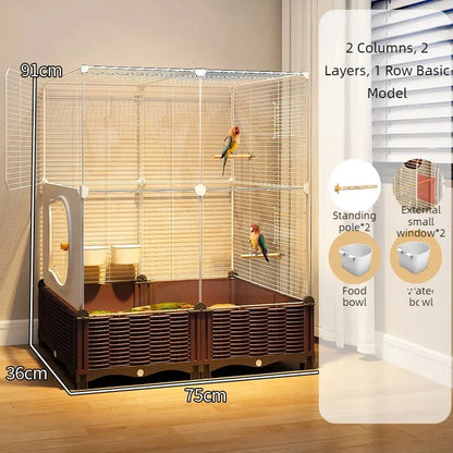 Large Stainless Steel Bird Cage for Goldfinches, Canaries, Cockatiels & Small Parrots – Durable Indoor Aviary