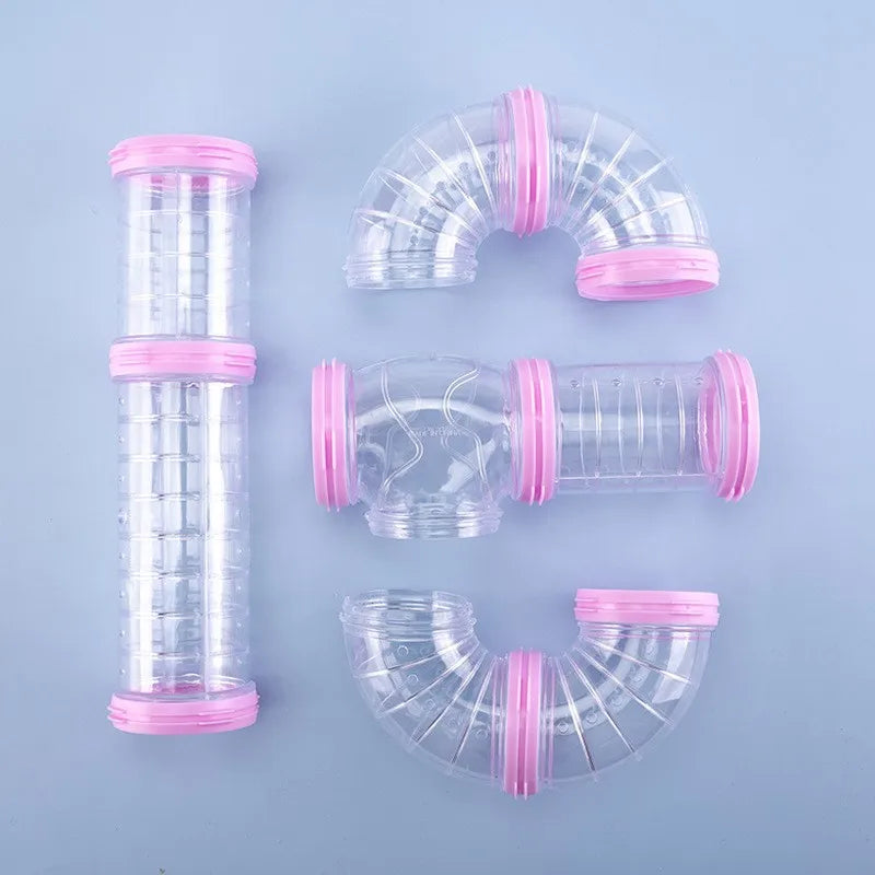 Hamster Cage Renovation External Pipeline Accessories, DIY Set Pipeline Tunnel Small Pet Supplies Toy