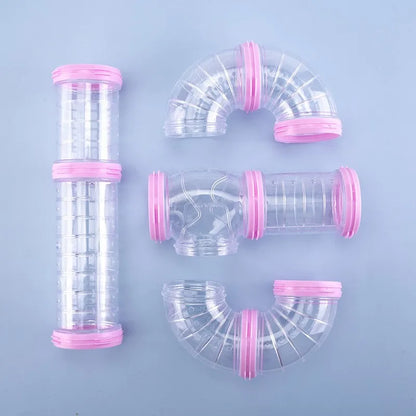 Hamster Cage Renovation External Pipeline Accessories, DIY Set Pipeline Tunnel Small Pet Supplies Toy