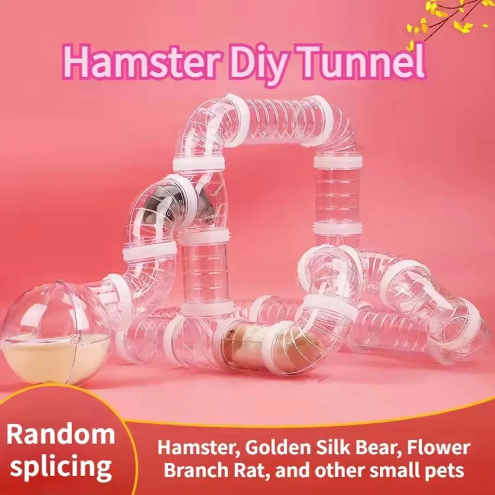 Hamster Cage Renovation External Pipeline Accessories, DIY Set Pipeline Tunnel Small Pet Supplies Toy