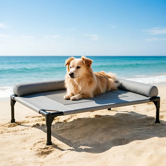 Elevated Dog Bed with Removable Washable Cover – Indoor & Outdoor Use for Medium & Large Dogs