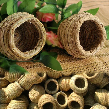 Handmade Natural Straw Bird Nest House – Cozy Woven Shelter for Pigeons, Parrots & Small Birds