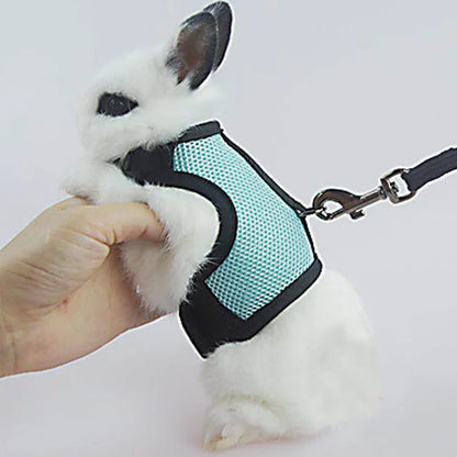 Breathable Mesh Harness & Leash Set for Small Pets – Rabbits, Guinea Pigs, Ferrets & Cats