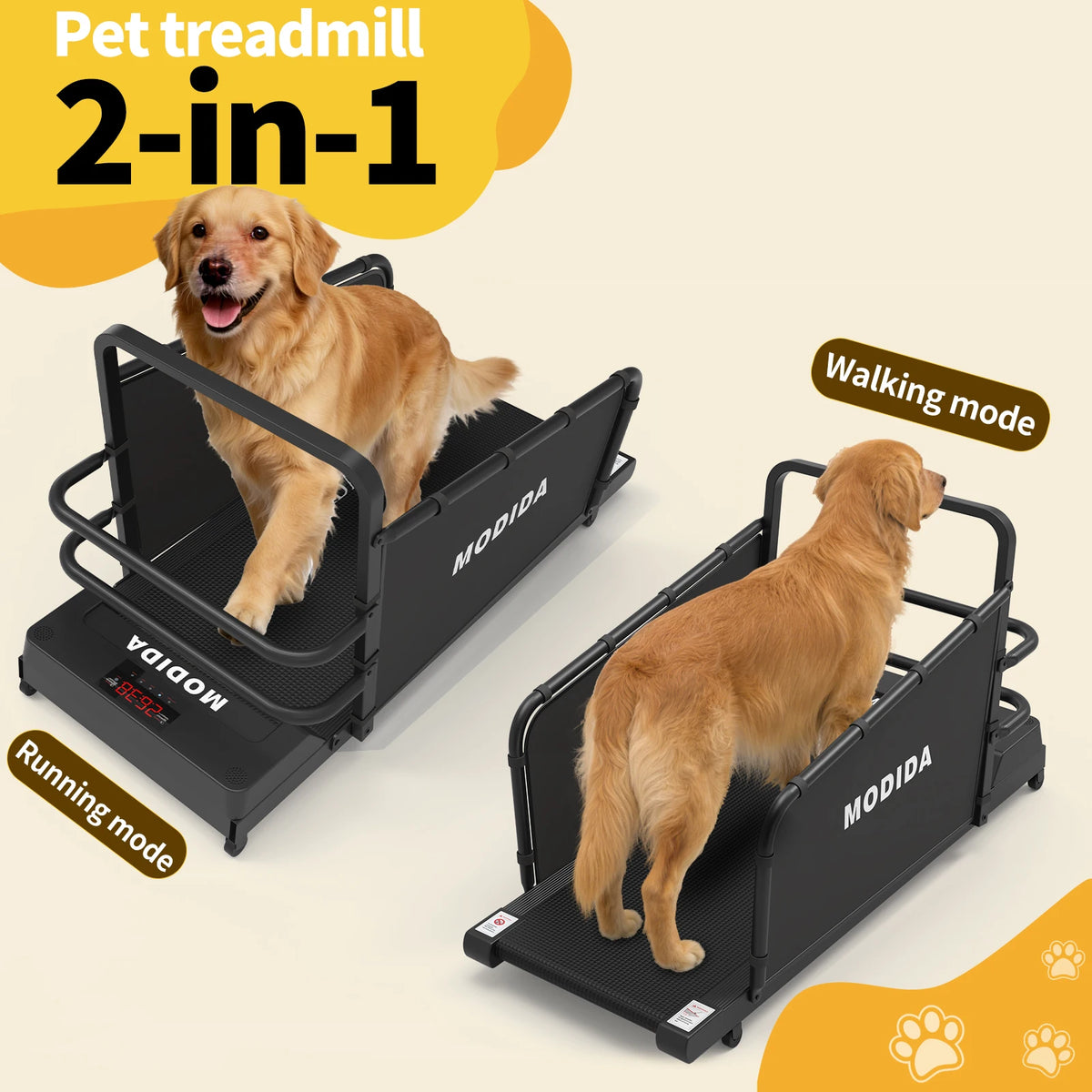 Indoor Dog Treadmill for Large Dogs – Adjustable Speed, Quiet Motor & LED Fitness Tracking Display