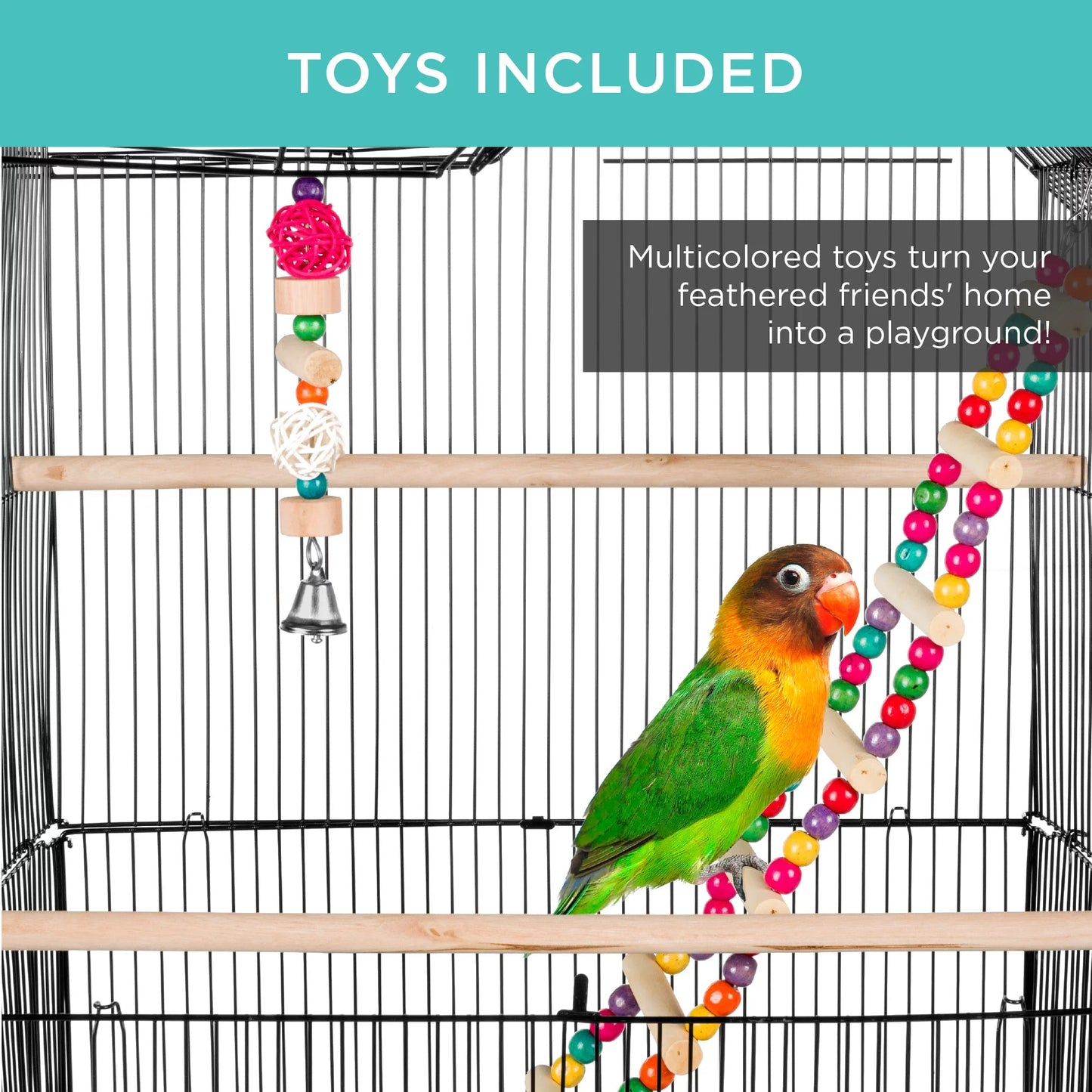 36In Indoor/Outdoor Iron Bird Cage for Parrots