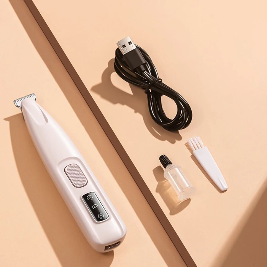 New Dog Paw Trimmer With LED Light, Fully Waterproof Pet Hair Trimmer With LED Display, Dog Clippers For Grooming 18mm Wide Blade