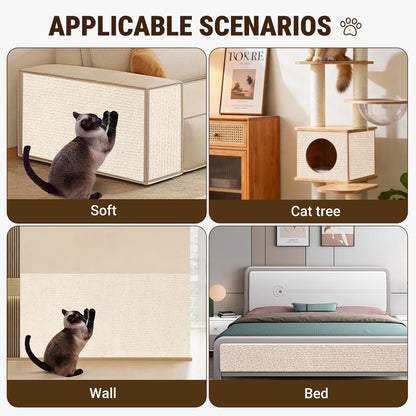 Cat Scratch Furniture Protector, DIY Cat Scratching Mat For Couch, Sofa, Wall, Cat Post, Cat Tree, Durable Furniture Guards