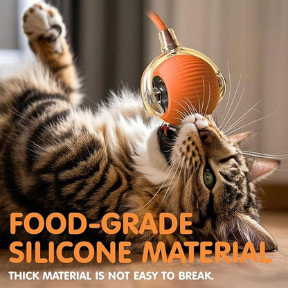 Cat Interactive Ball Toys, Automatic Rolling Ball For Kitten, Rechargeable Smart Pet Electric Toys With Teaser, Sensor Cat Ball Toy