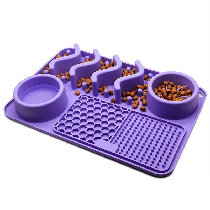 Dog Silicone Licking Pad Pet Licking Mat, Silicone Multifunctional Food Bowl