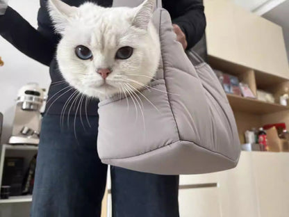 Large Capacity Pet Carrier Crossbody Bag - Portable Travel Bag for Cats & Small Dogs
