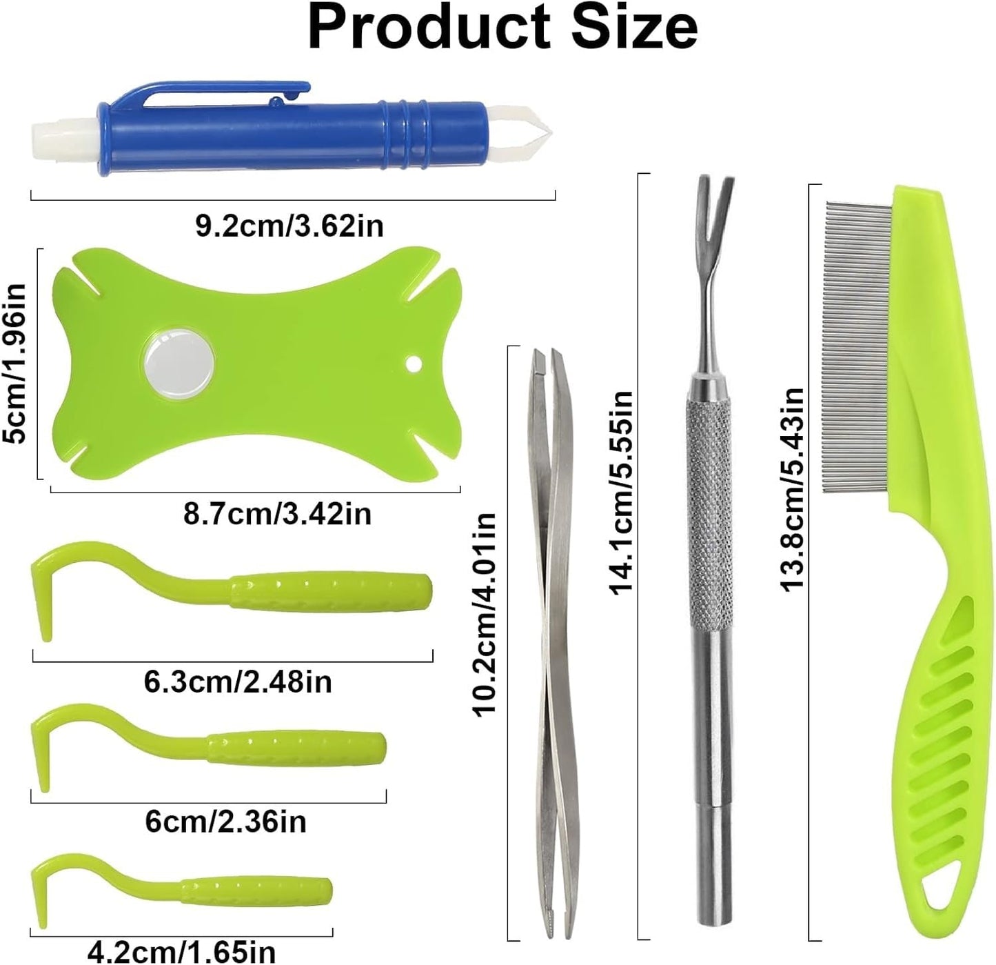 Tick Removal Tool 8 In 1 With Storage Box, Tick Tweezers, Flea Comb, Magnifying Glass, Dog Tick Remover Tool, Tick Removal Kit Tick Removal Tool For Dogs Cats, Pet Tick Comb