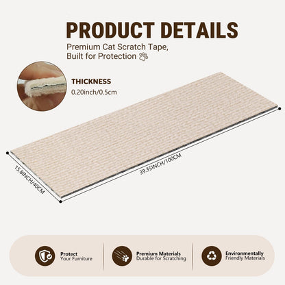 Cat Scratch Furniture Protector, DIY Cat Scratching Mat For Couch, Sofa, Wall, Cat Post, Cat Tree, Durable Furniture Guards