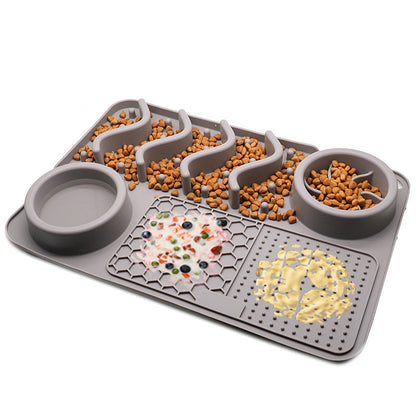 Dog Silicone Licking Pad Pet Licking Mat, Silicone Multifunctional Food Bowl