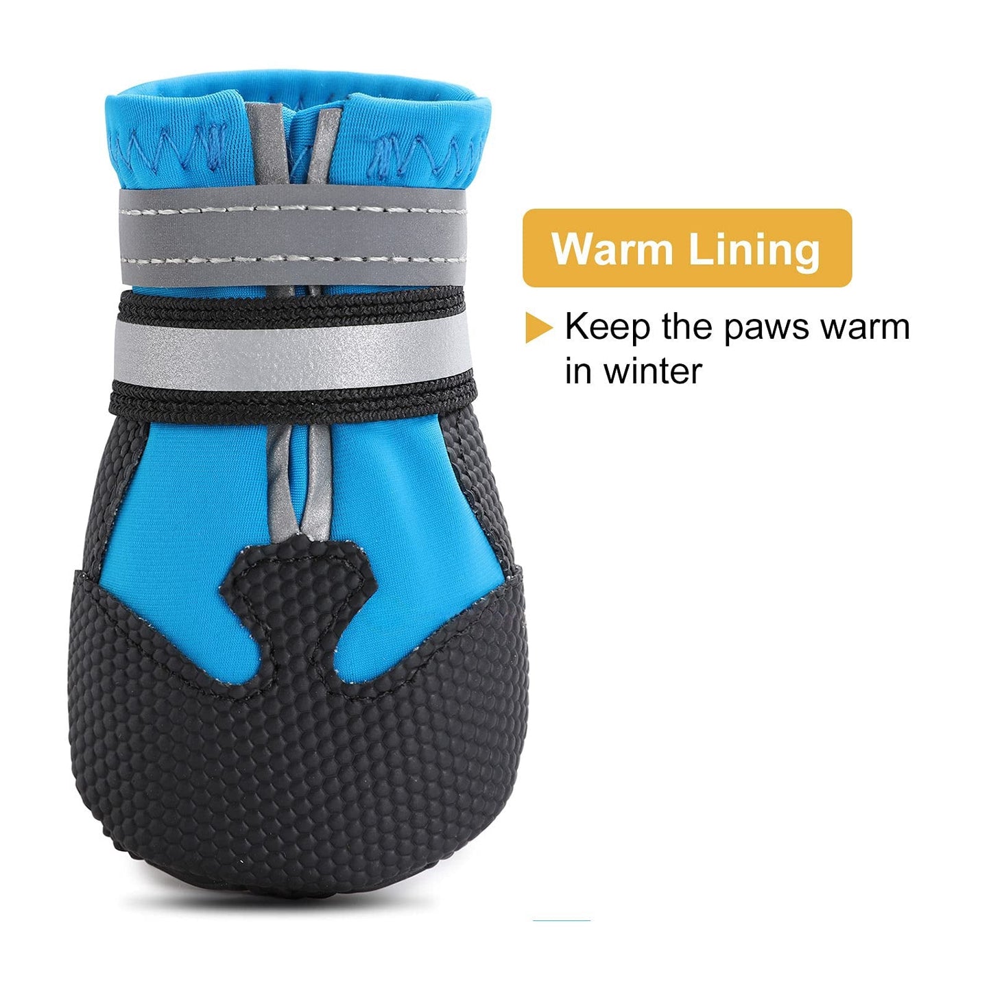 Water-Resistant Dog Boots For Medium Large Dogs,Non-Slip Dog Shoes For Winter Snow,Lightweight Paw Protector For Cold Pavement,Soft Dog Booties For Outdoor Walking Indoor Hardfloors