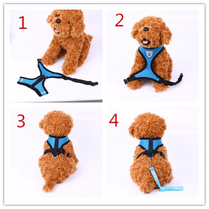 Cat, Dog Pet Harness Adjustable Control Vest Reflective Leash