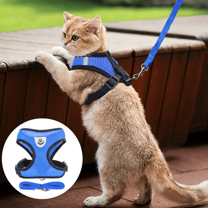 Cat, Dog Pet Harness Adjustable Control Vest Reflective Leash