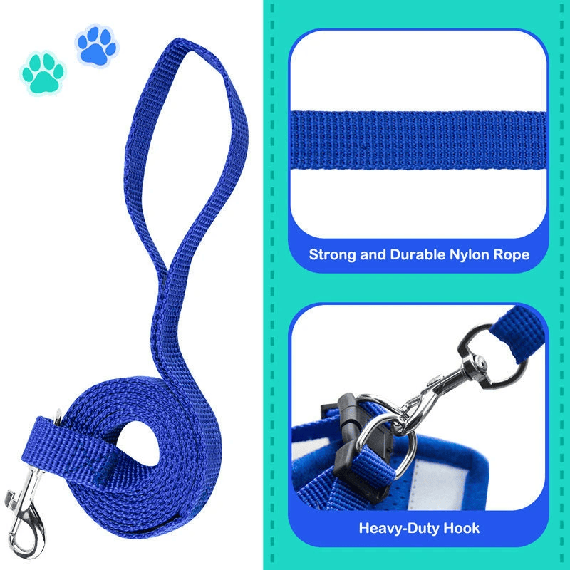 Cat, Dog Pet Harness Adjustable Control Vest Reflective Leash