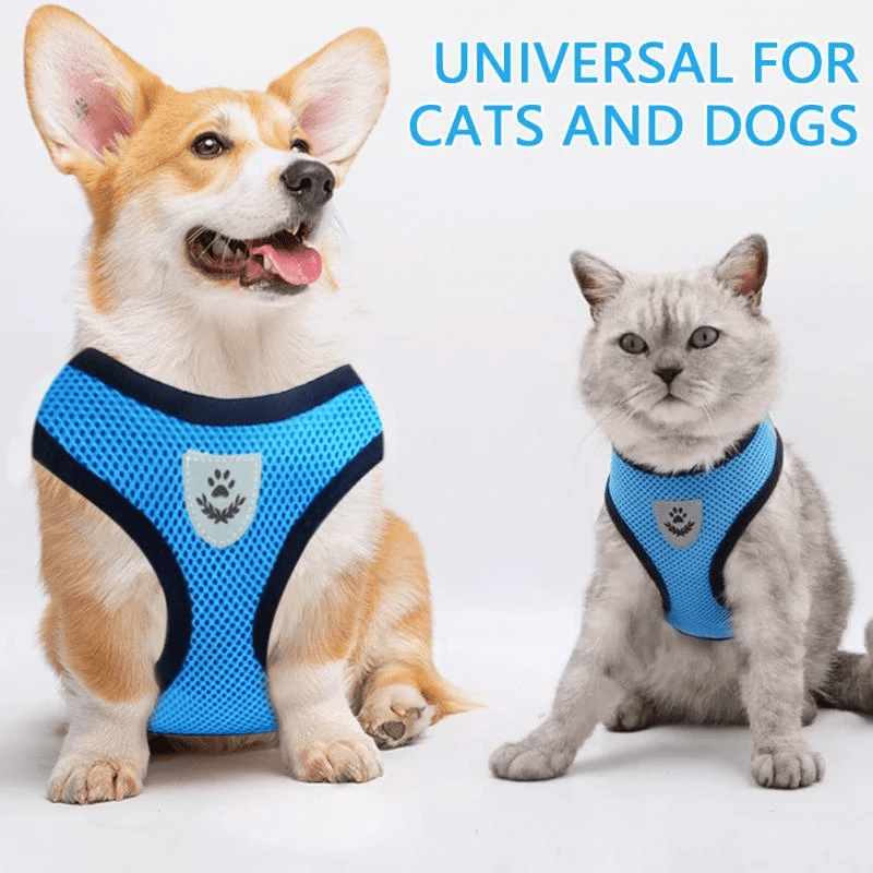Cat, Dog Pet Harness Adjustable Control Vest Reflective Leash