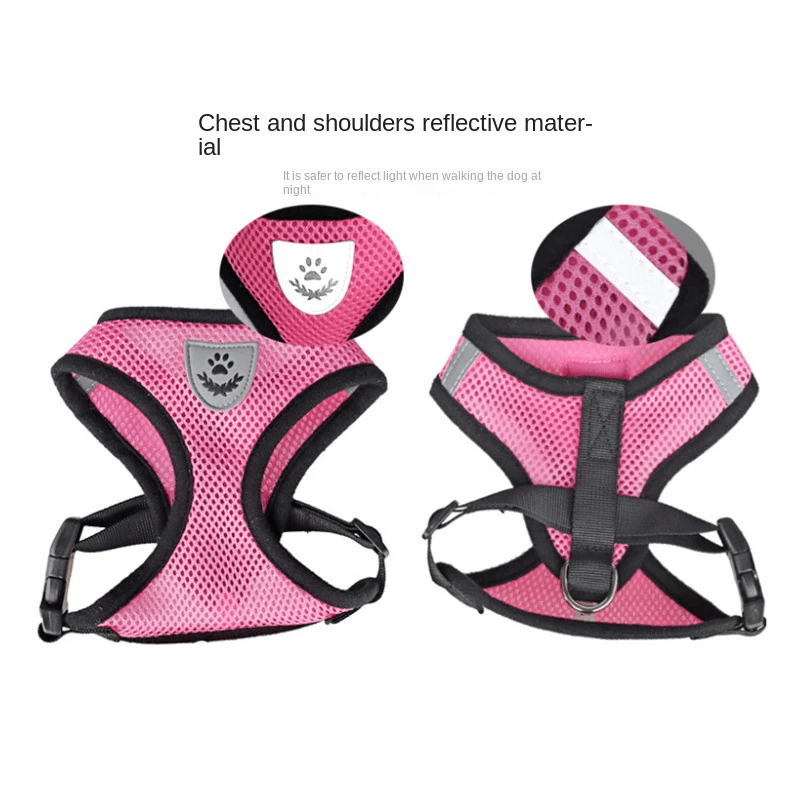Cat, Dog Pet Harness Adjustable Control Vest Reflective Leash